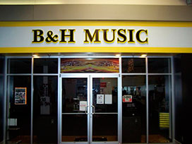 B & H Music Sign